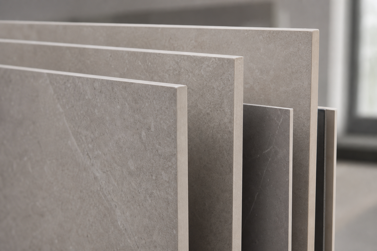 Slabs of different thicknesses