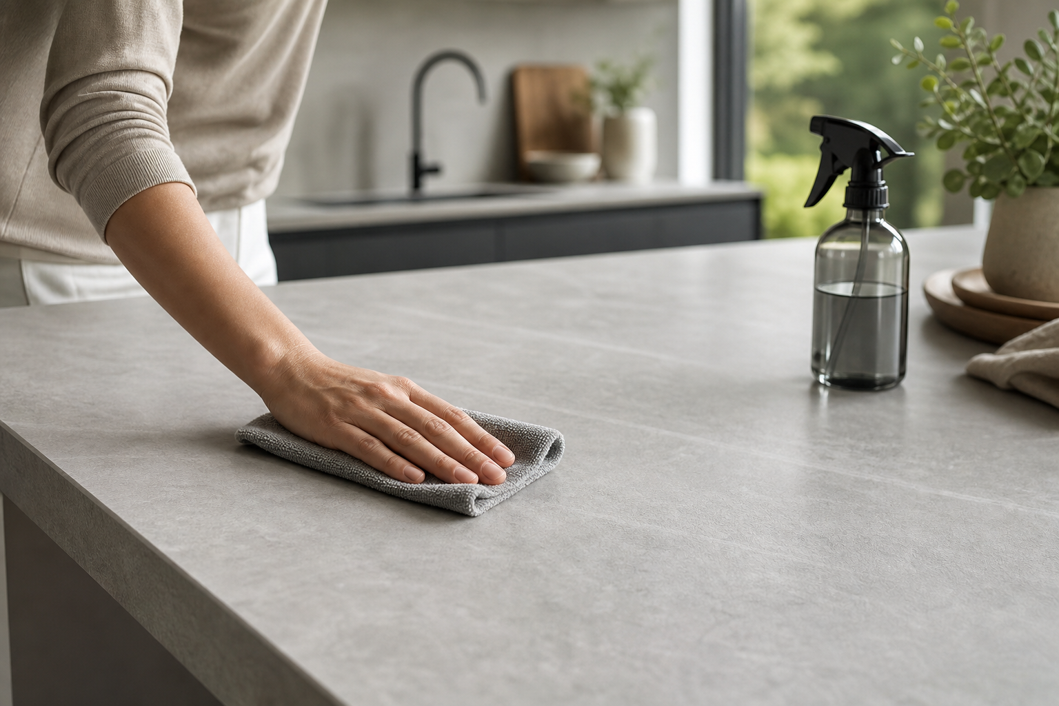 Cleaning a Laminam worktop