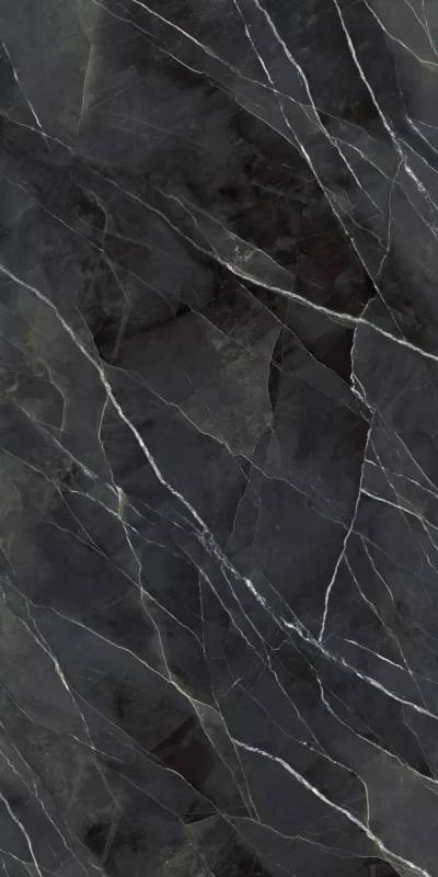 Diamond Calacatta Black Book Match · Polished Starlit · Calacatta Black Book Match, obrada Polished Starlit, detalj teksture i dekora