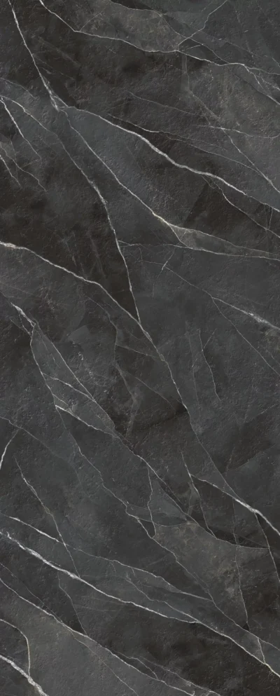 Diamond Calacatta Black · Bush Hammered · Calacatta Black, obrada Bush Hammered, detalj teksture i dekora