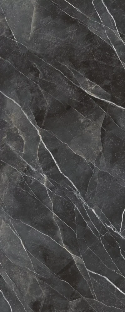 Diamond Calacatta Black · Bush Hammered · Calacatta Black, obrada Bush Hammered, detalj teksture i dekora
