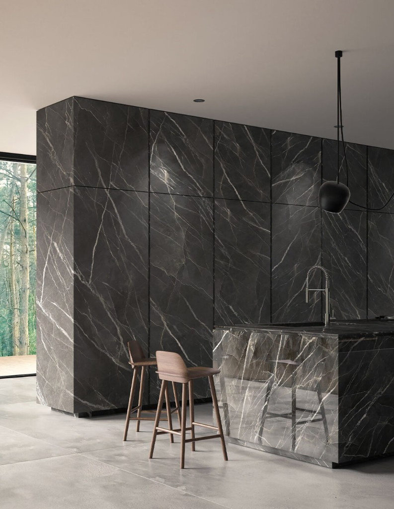 Diamond Calacatta Black · Calacatta Black u prostoru